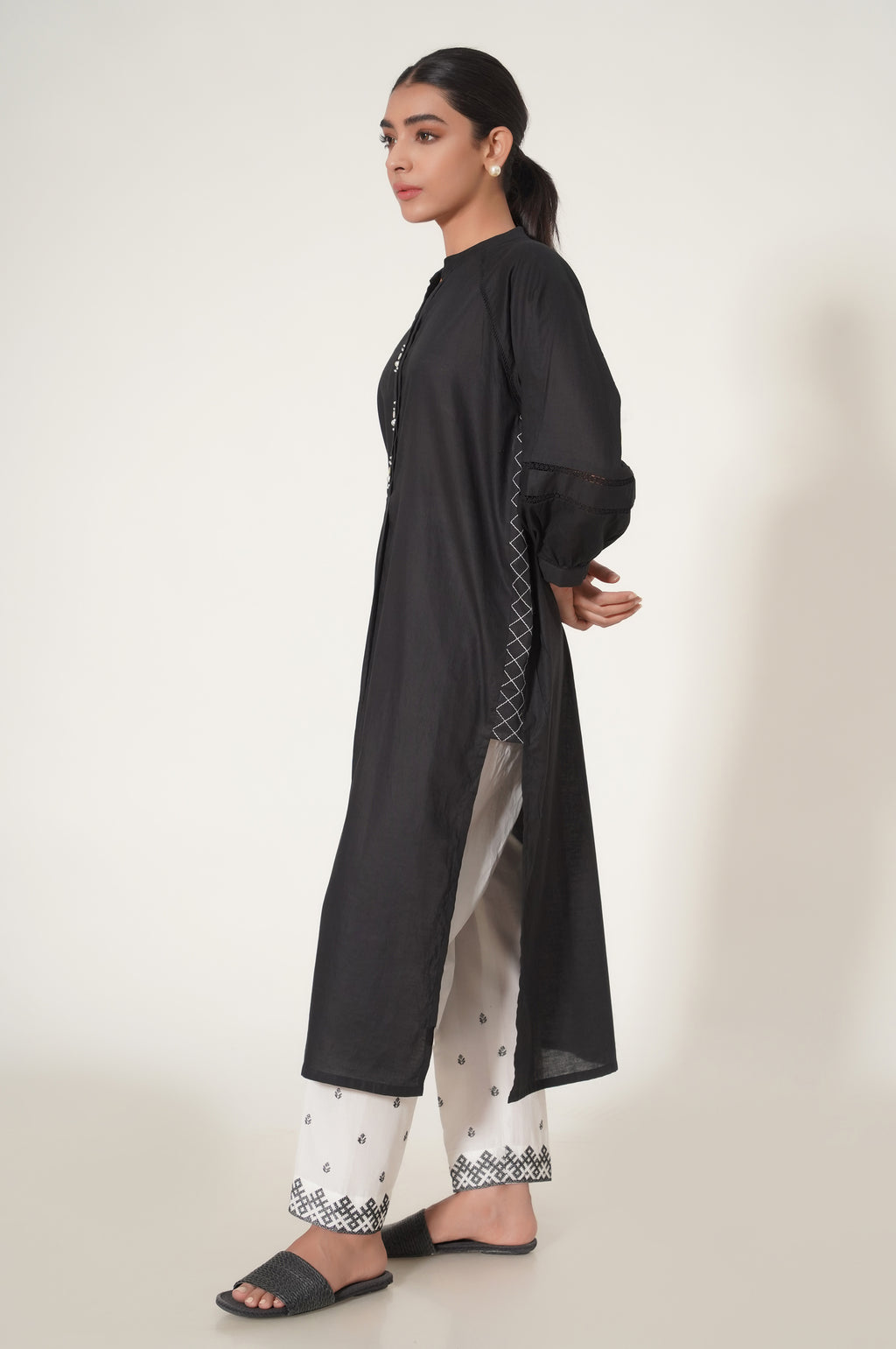 Stitched 1 Piece Cambric Embroidered Shirt