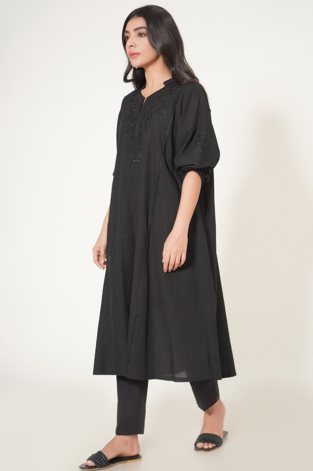 Stitched 1 Piece Dobby Embroidered Shirt