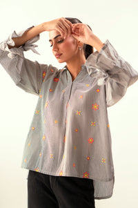 Stitched 1 Piece Embroidered Yarn Dyed Top