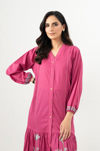 Stitched 1 Piece Embroidered Lawn Long Dress