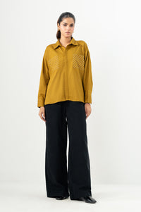 Stitched 1 Piece Embellished Cambric Top