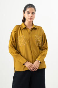 Stitched 1 Piece Embellished Cambric Top