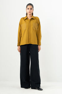 Stitched 1 Piece Embellished Cambric Top