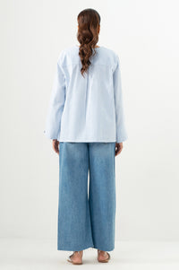 Stitched 1 Piece Embroidered Yarn Dyed Top