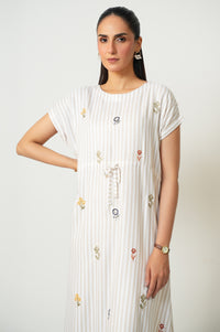 EMBROIDERED LONG DRESS