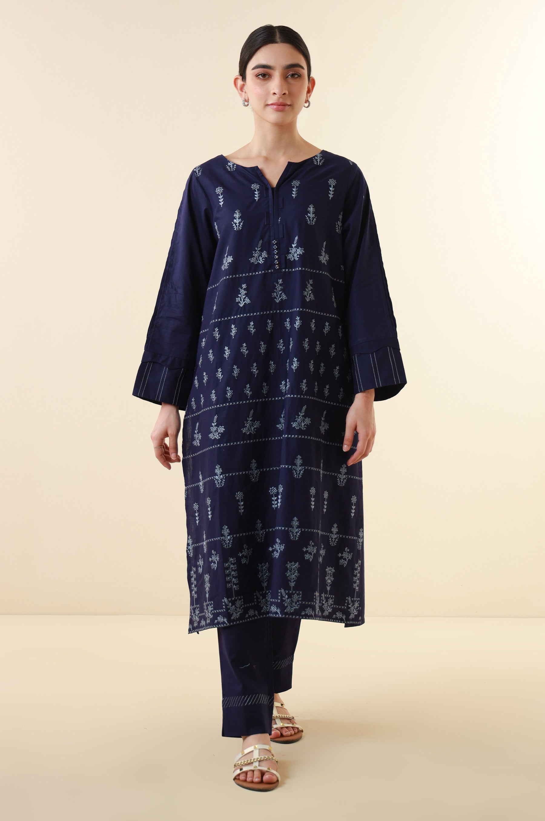 Shifa by Suntex Printed Cotton Cambric Stitched 3 Piece Suit - SH-2572 - SF25MSM - Macroon - Mid Summer Collection main image 0