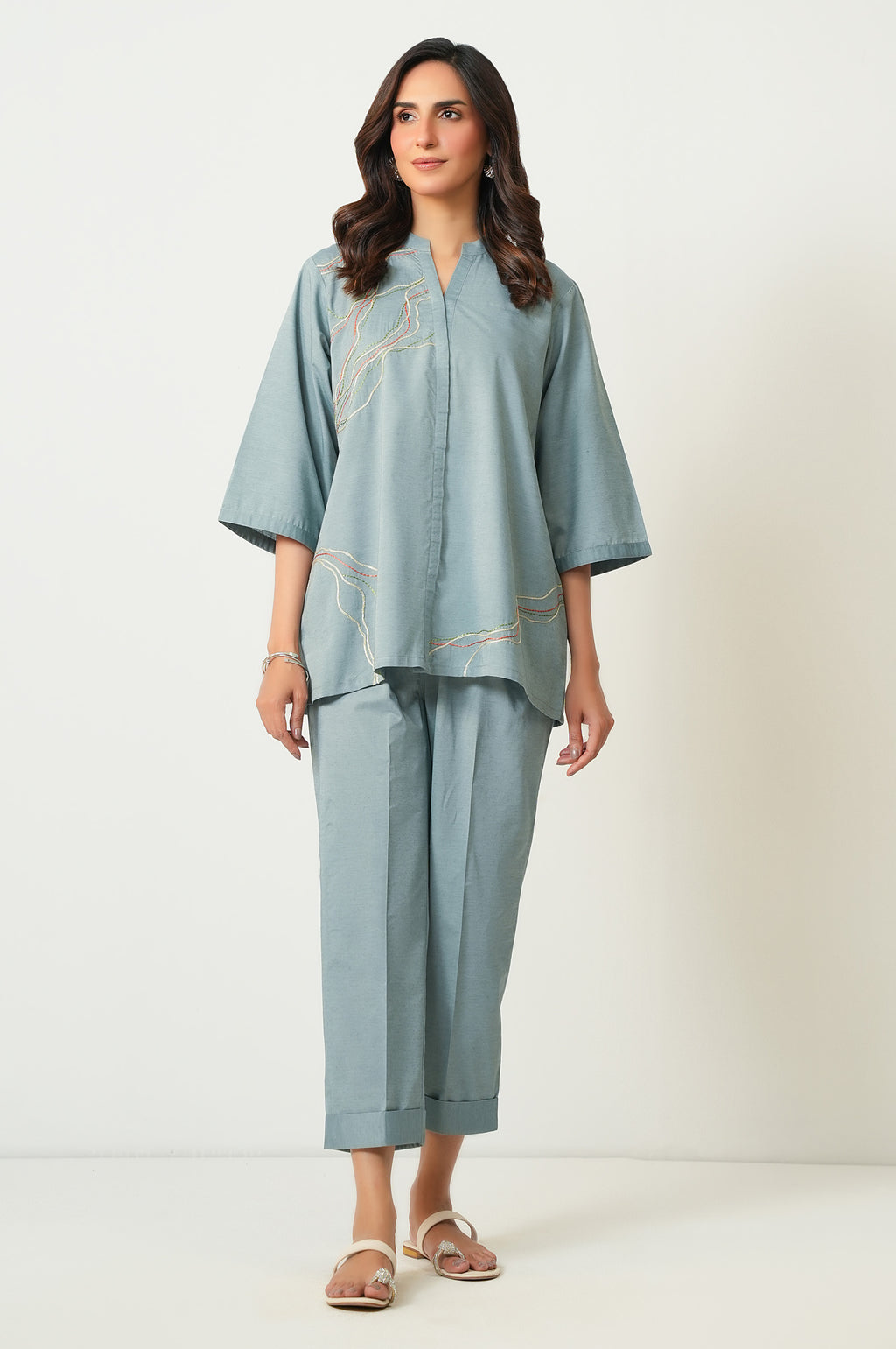 EMBROIDERED CO-ORD SET