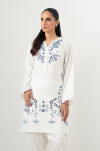 Stitched 2 Piece Embroidered Poplin Dobby Suit
