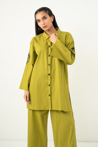 Stitched 2 Piece Embroidered Cotton Lycra Suit