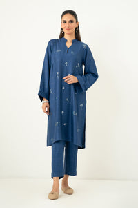 Stitched 2 Piece Embroidered Crepe Lurex Suit