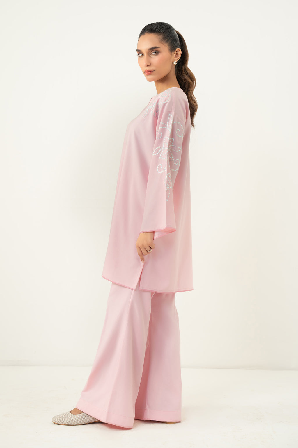 EMBROIDERED SHIRT BOTTOM SUIT