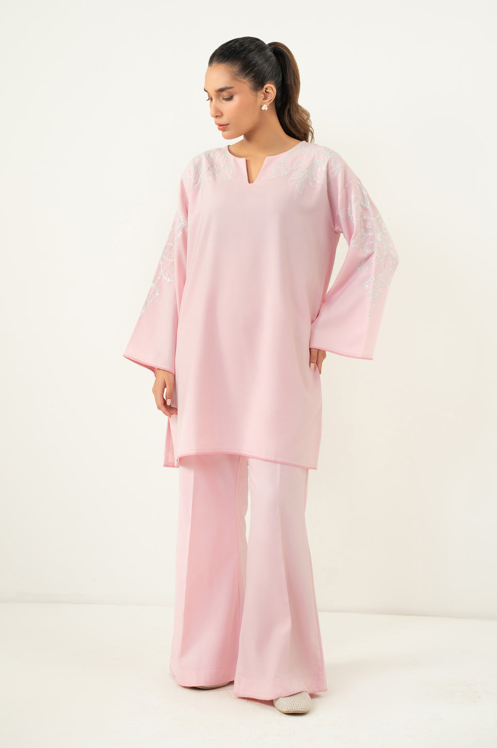 EMBROIDERED SHIRT BOTTOM SUIT