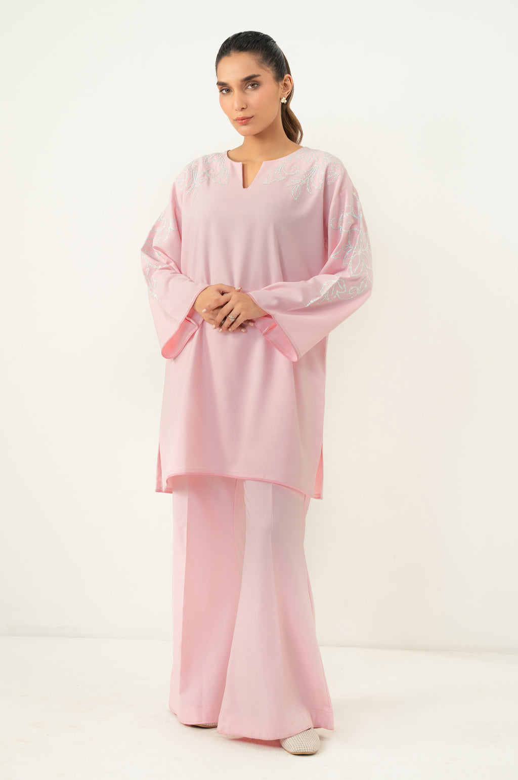 EMBROIDERED SHIRT BOTTOM SUIT