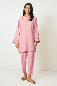Stitched 2 Piece Embroidered Satin Jacquard Suit