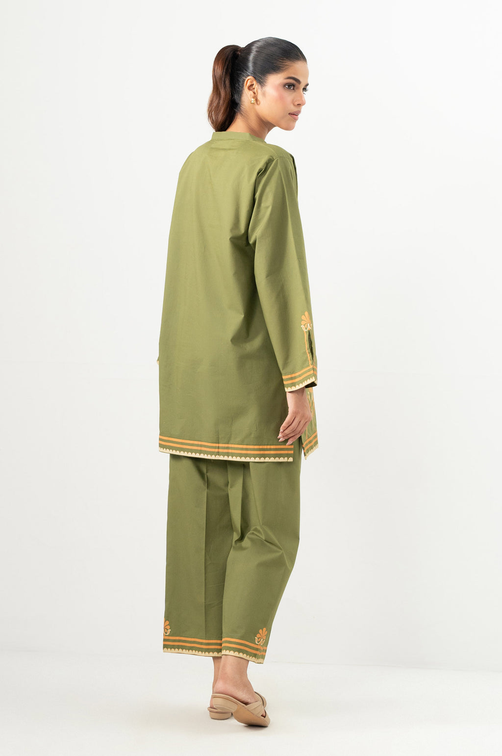 Stitched 2 Piece Screen Printed Cambric Suit
