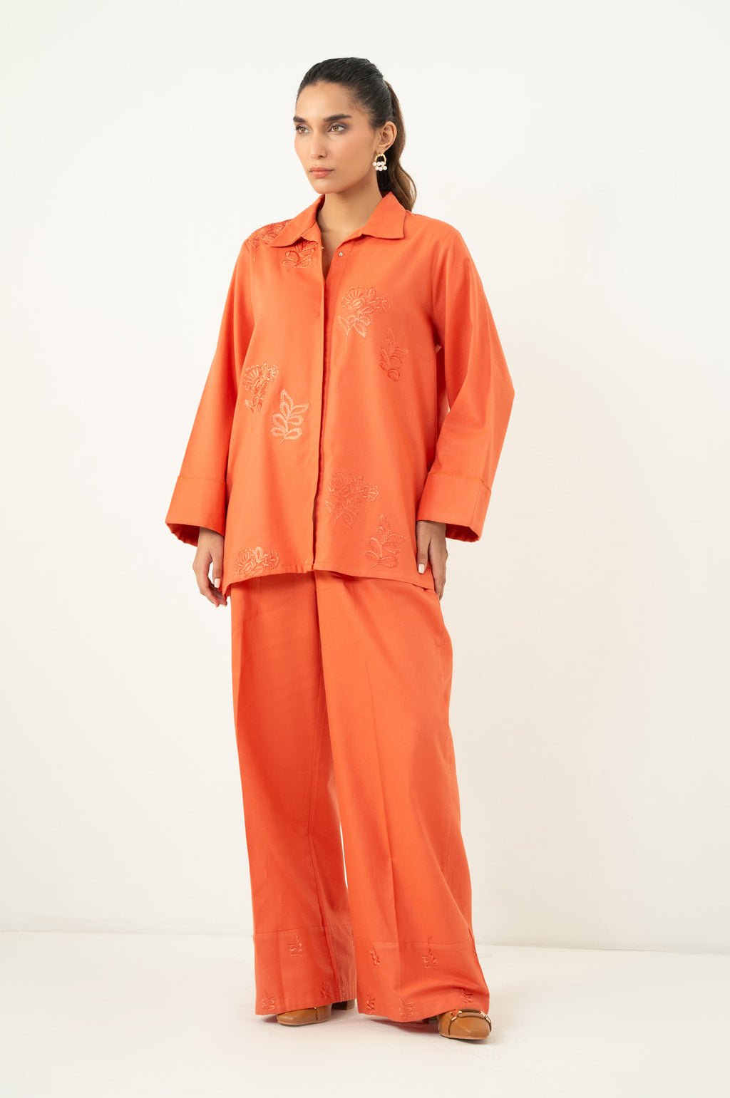 Stitched 2 Piece Embroidered Khaddar Co-Ord Set