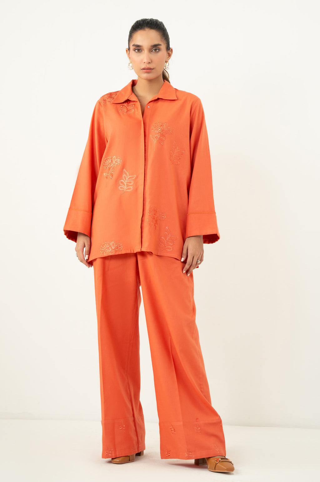 Stitched 2 Piece Embroidered Khaddar Co-Ord Set