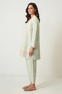 Stitched 2 Piece Embroidered Cambric Suit