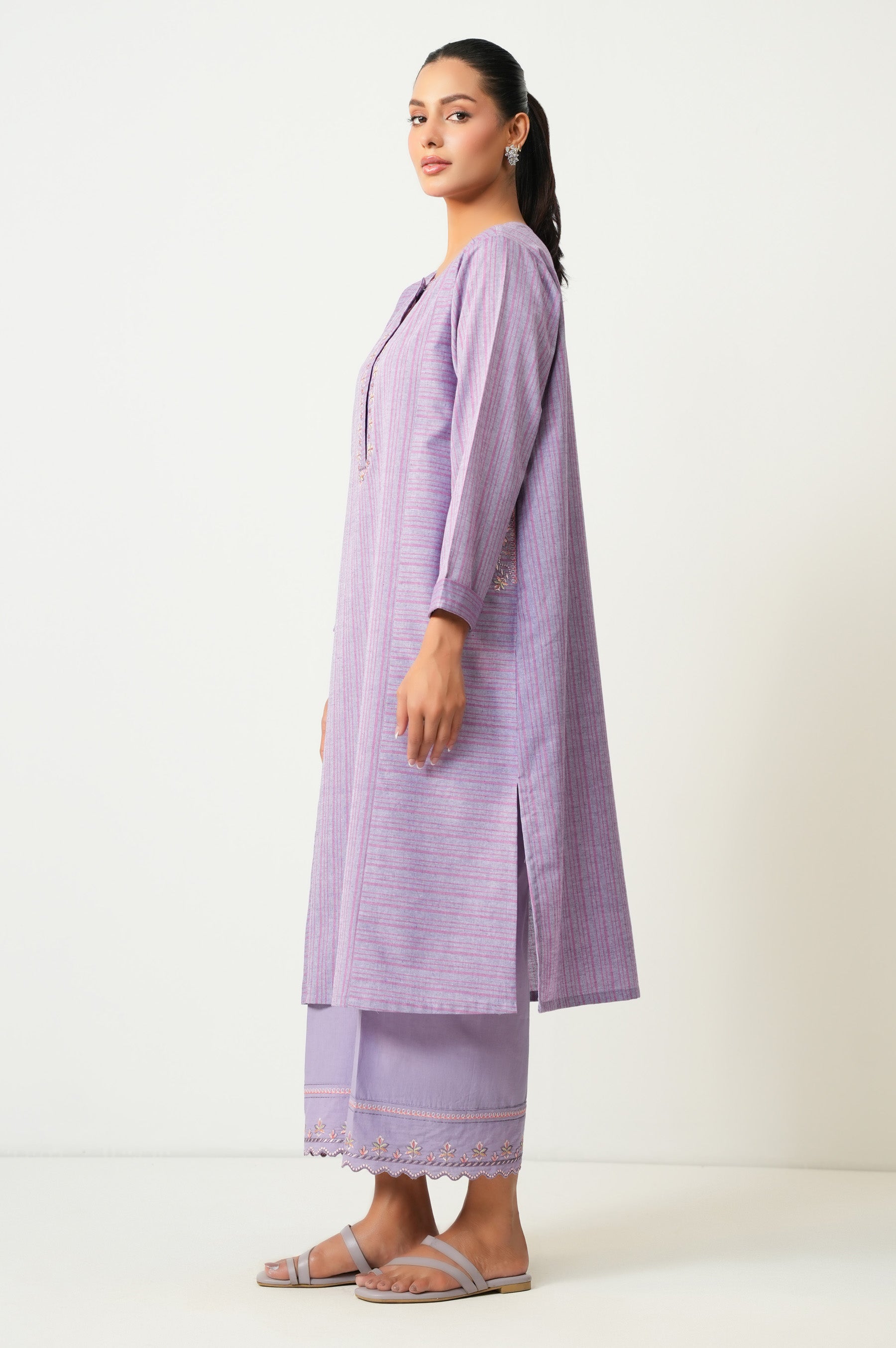 EMBROIDERED YARN DYED STITCHED BOTTOM (FACTORY E-OUTLET)