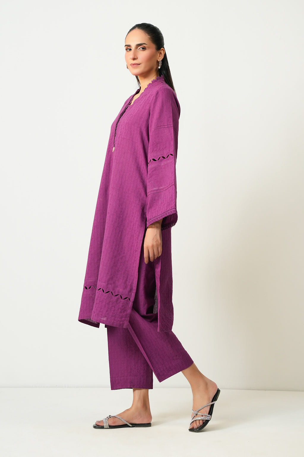Stitched 2 Piece Stylized Dobby Suit