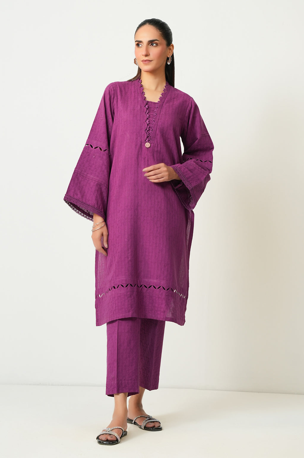 Stitched 2 Piece Stylized Dobby Suit