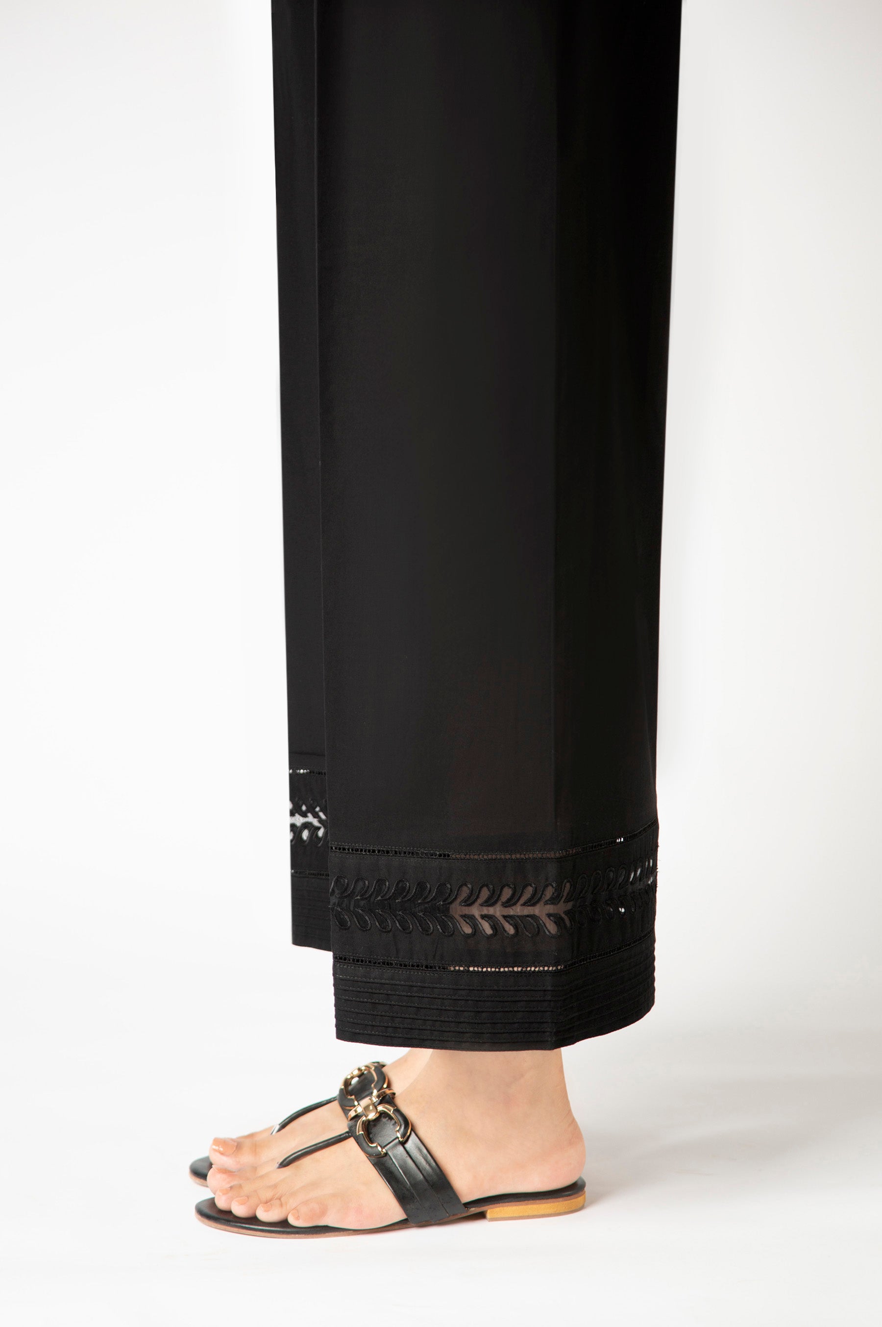 Embroidered Cambric Culottes - Regular Fit