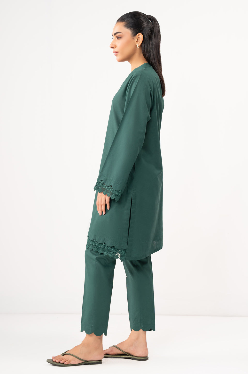 Stitched 2 Piece Dyed Cambric Suit