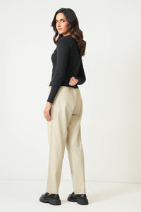 Straight Fit Formal Pants - Light Khaki