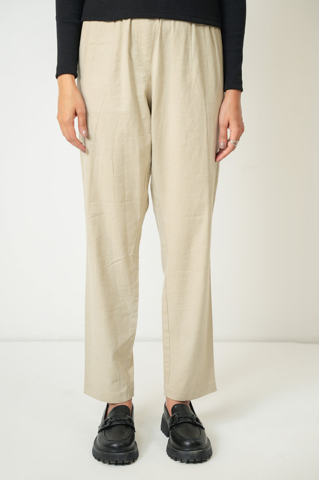 Straight Fit Formal Pants - Light Khaki