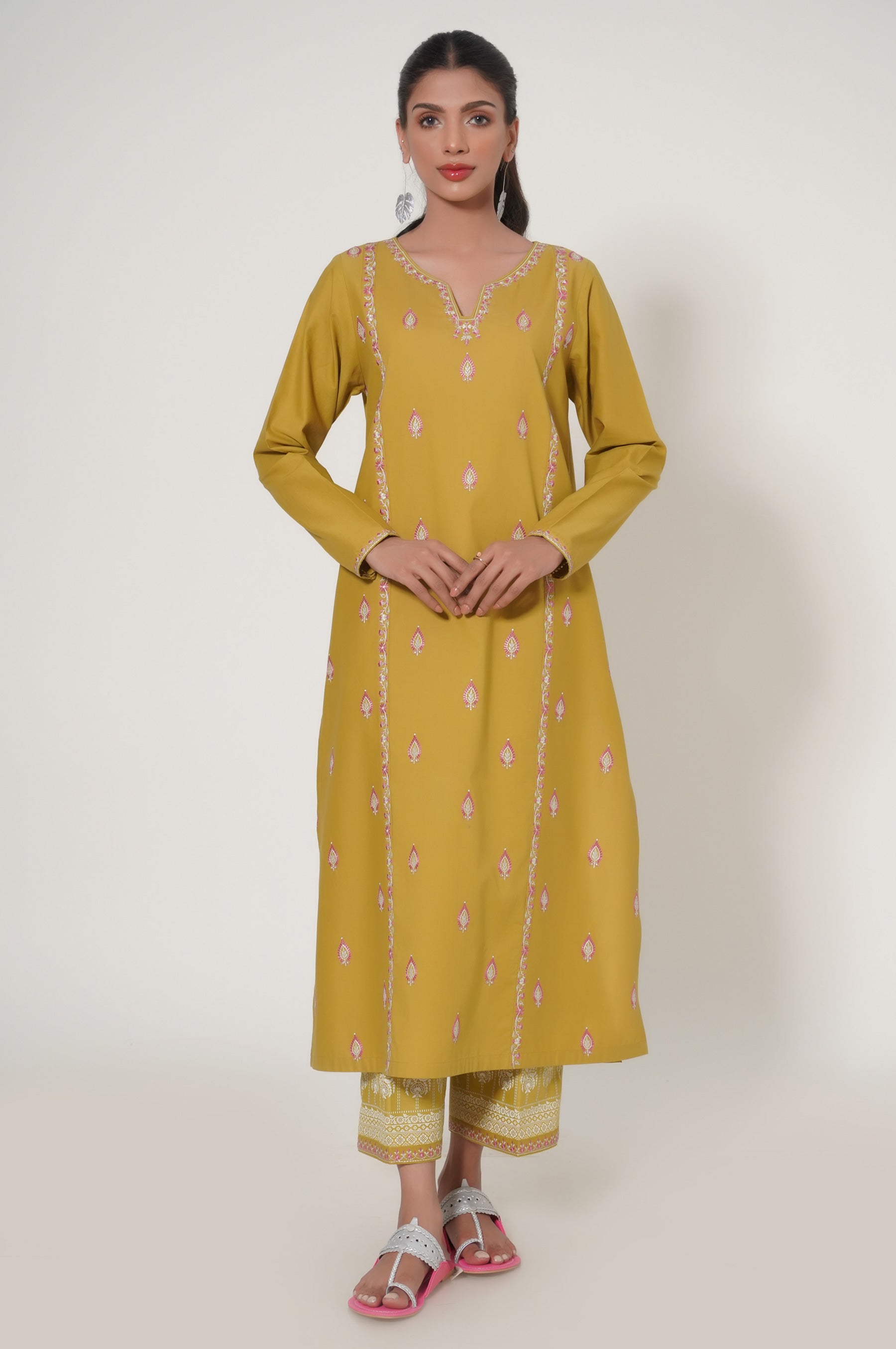 Unstitched 2 Piece Embroidered Cambric Suit