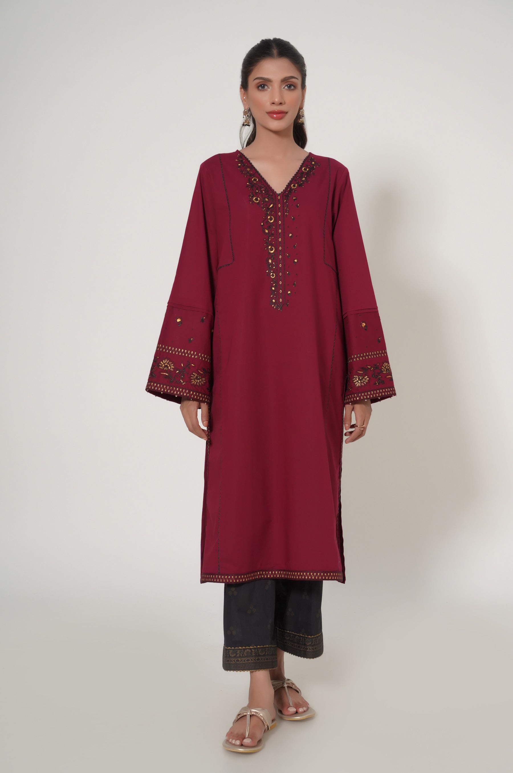 Unstitched 2 Piece Embroidered Cambric Suit