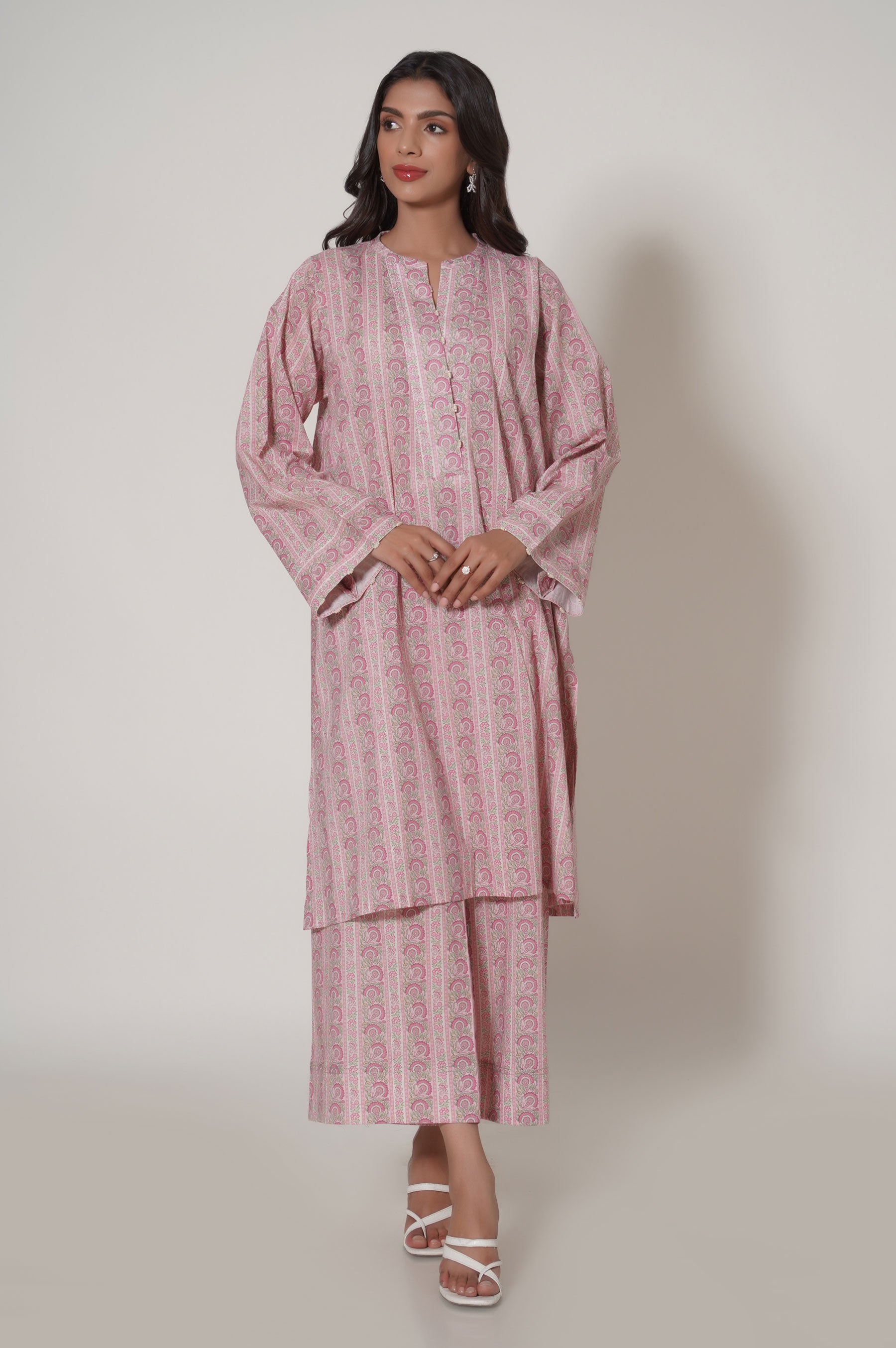Unstitched 2 Piece Printed Cambric Suit