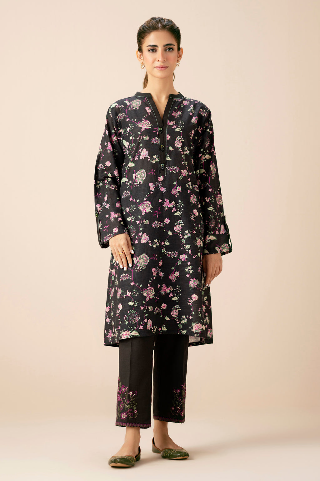 EMBROIDERED SHIRT BOTTOM SUIT