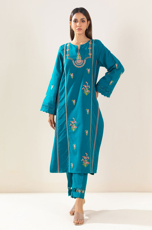 Unstitched 2 Piece Embroidered Lawn Suit