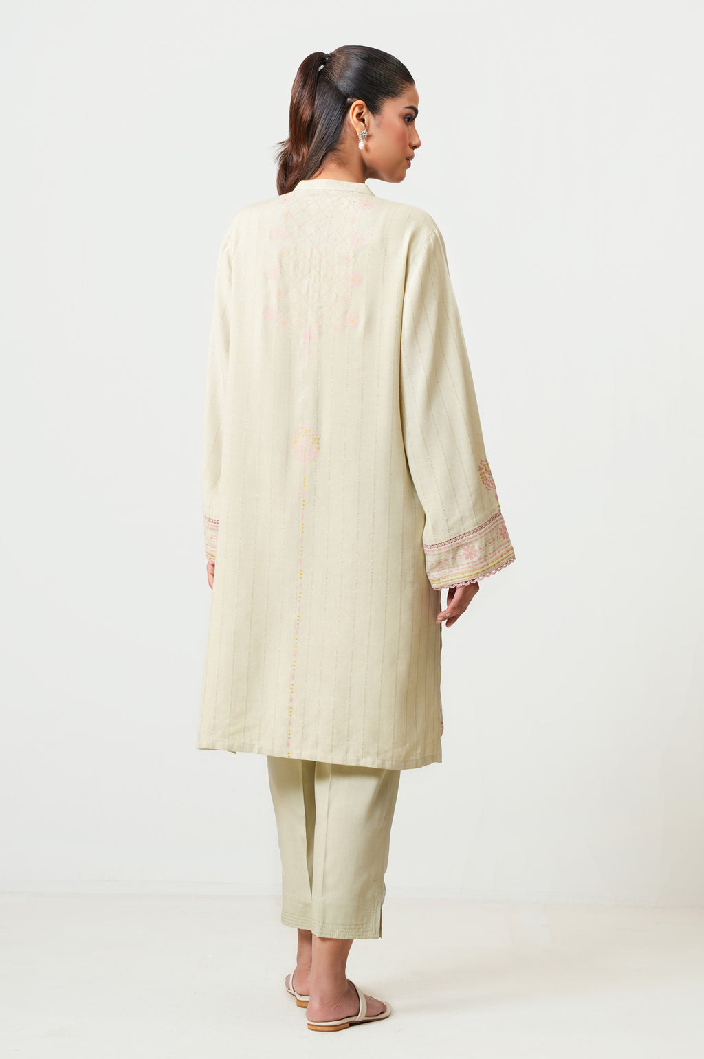 Unstitched 2 Piece Paste Printed Viscose Crepe Lurex Suit