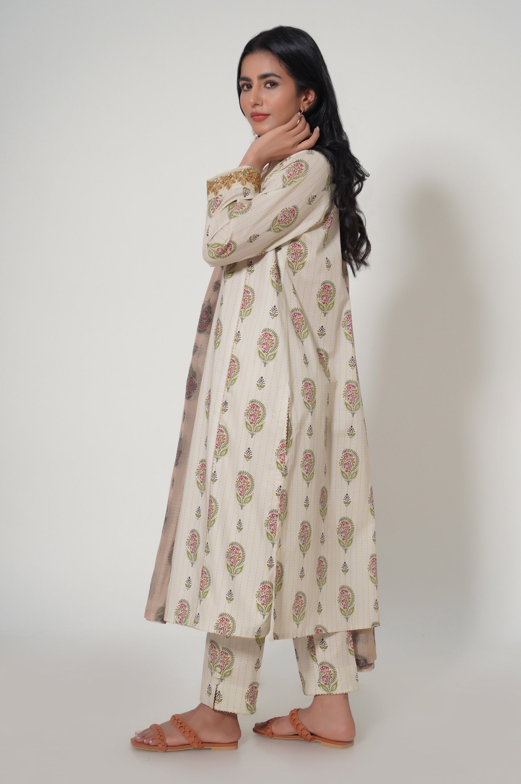 Stitched 3 Piece Printed Lawn