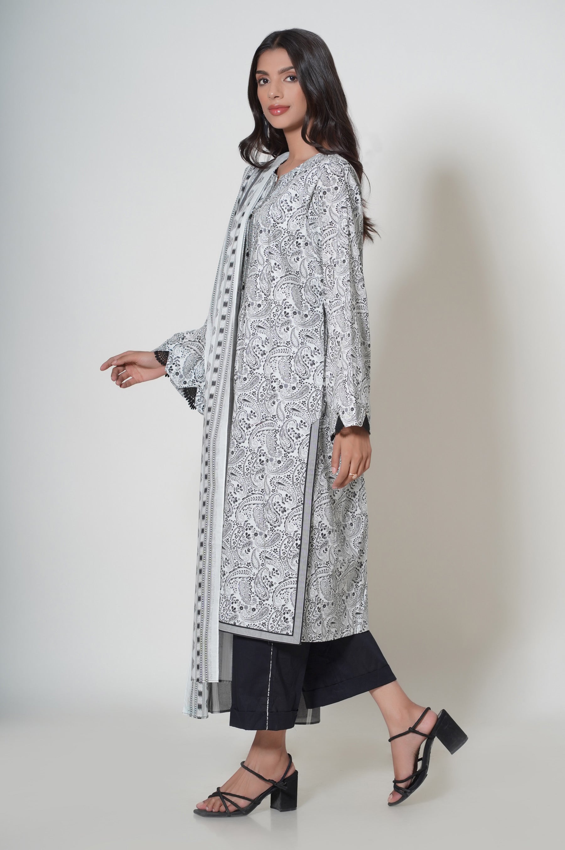 Unstitched 3 Piece Cambric Suit
