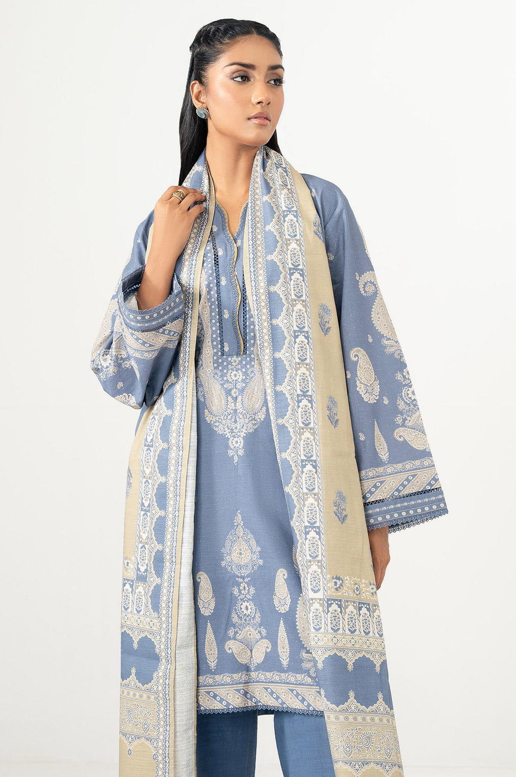 UNSTITCHED PRINTED SUIT