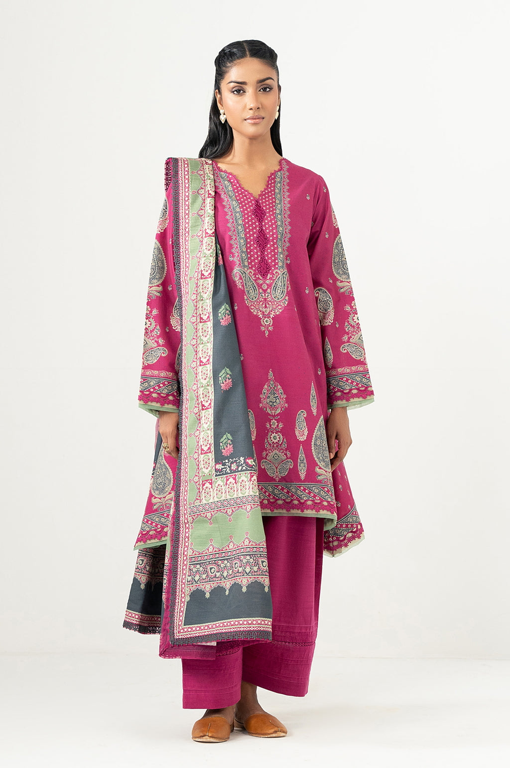 UNSTITCHED PRINTED SUIT