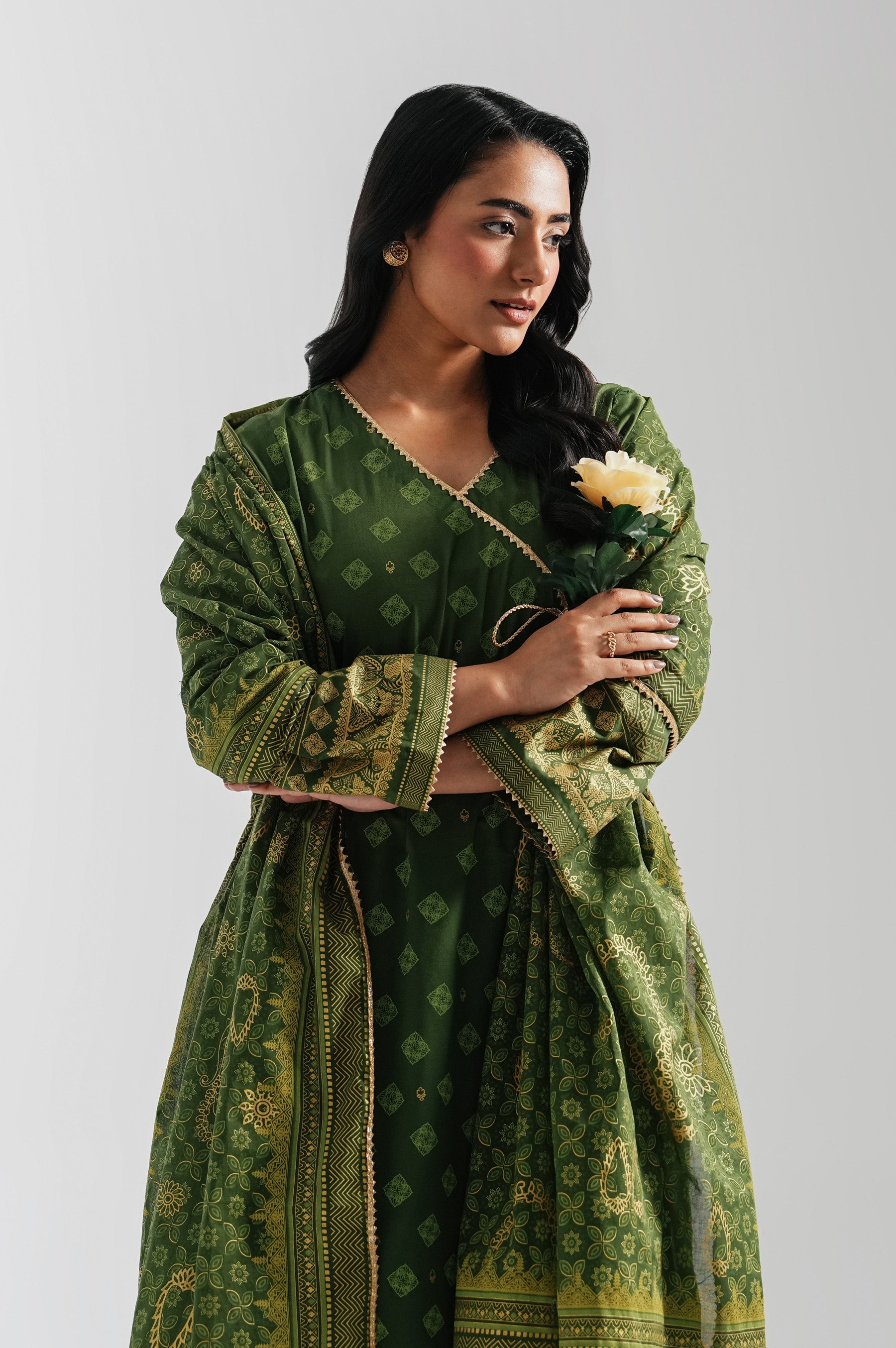 STITCHED EMBROIDERED LAWN SUIT