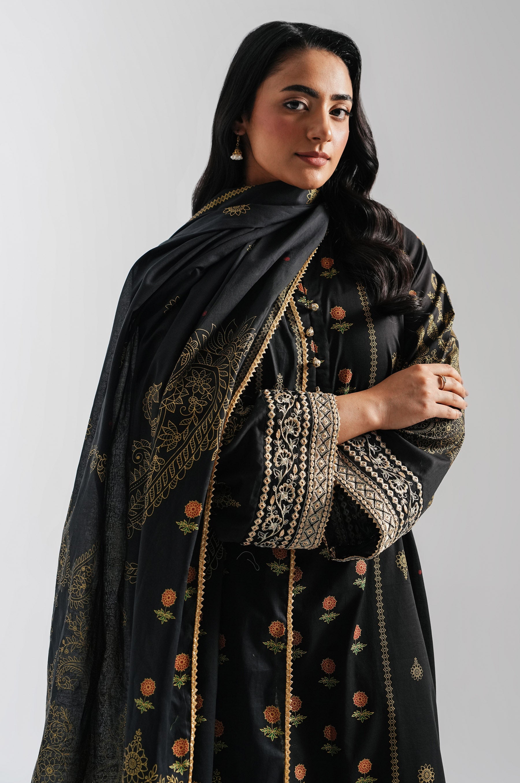 STITCHED EMBROIDERED LAWN SUIT
