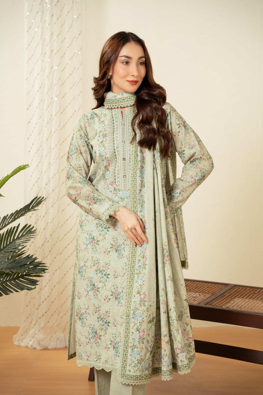 UNSTITCHED PRINTED SUIT