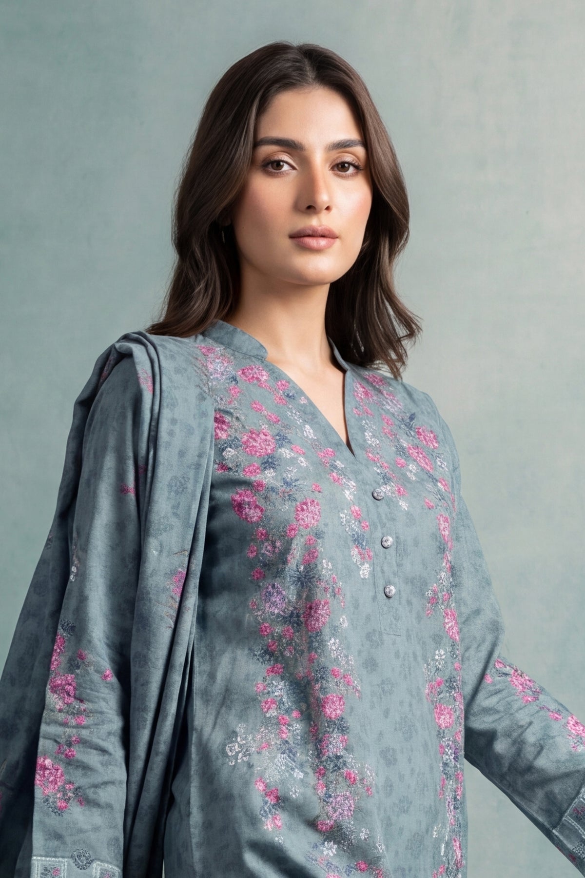 Printed Cambric Unstitched 3-Piece