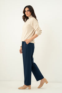 Narrow Leg Formal Pants - Navy