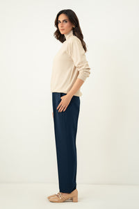 Narrow Leg Formal Pants - Navy
