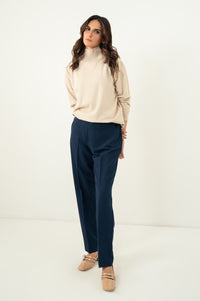 Narrow Leg Formal Pants - Navy