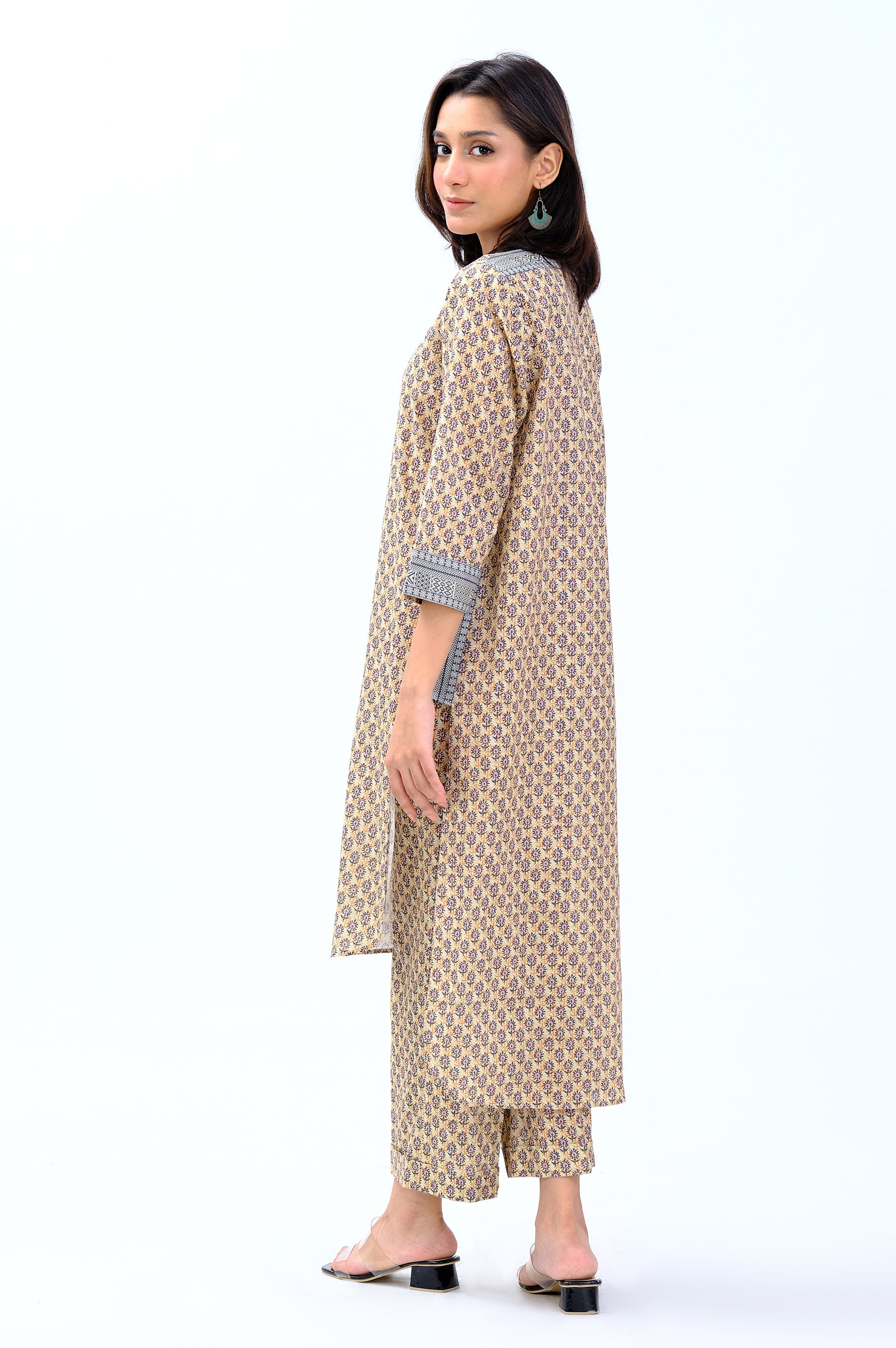 Stitched 1 Piece Printed Khaddar Shirt