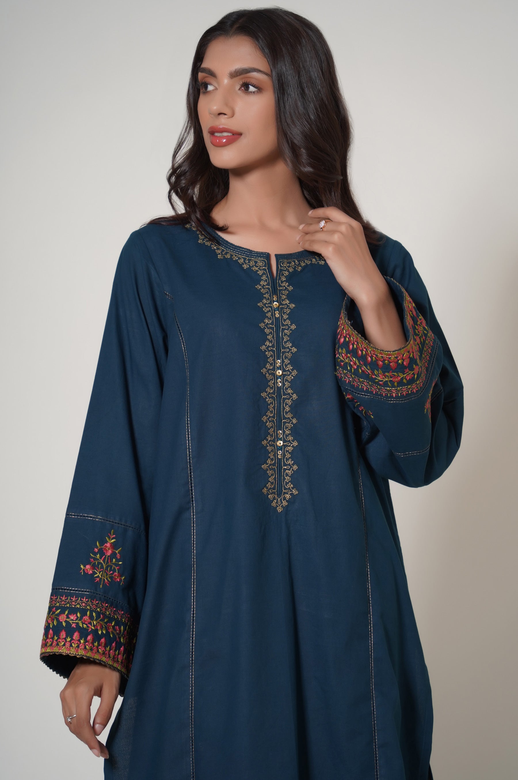Unstitched 2 Piece Embroidered Cambric Suit
