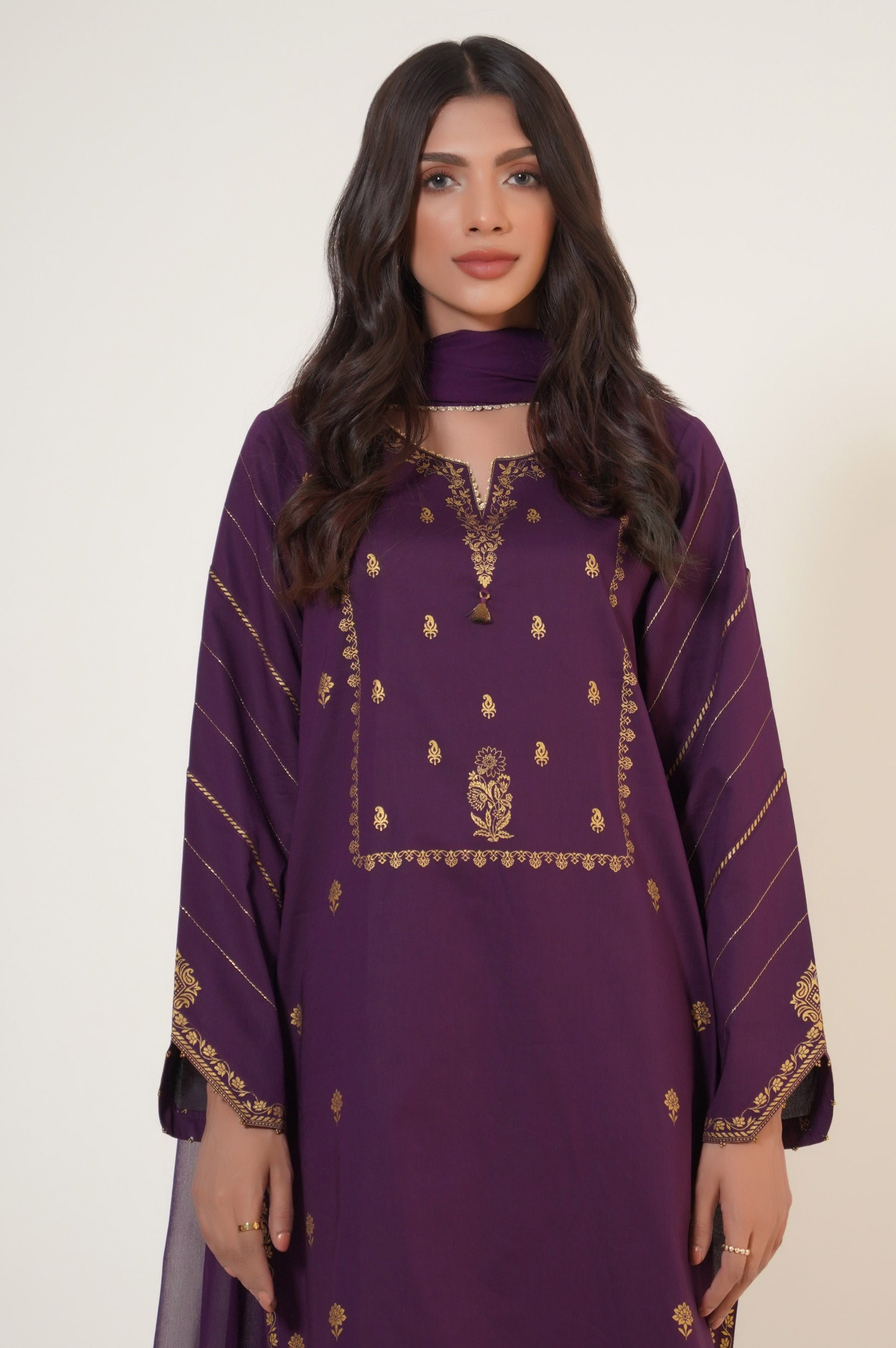 Stitched 2 Piece Paste Printed Suit