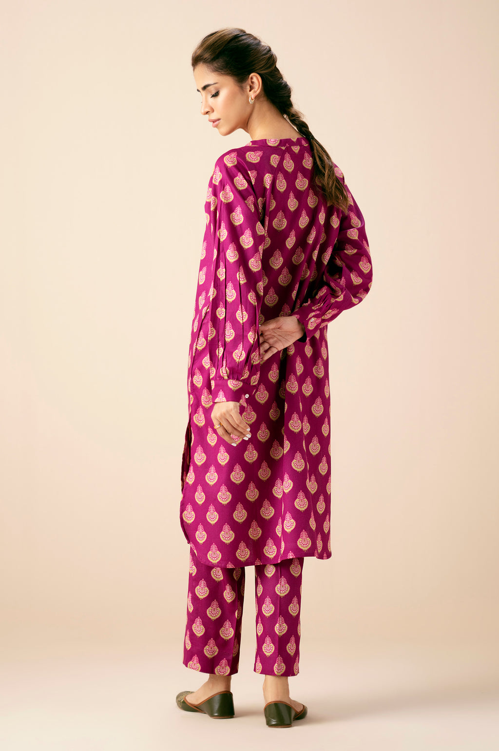 PRINTED SHIRT BOTTOM SUIT